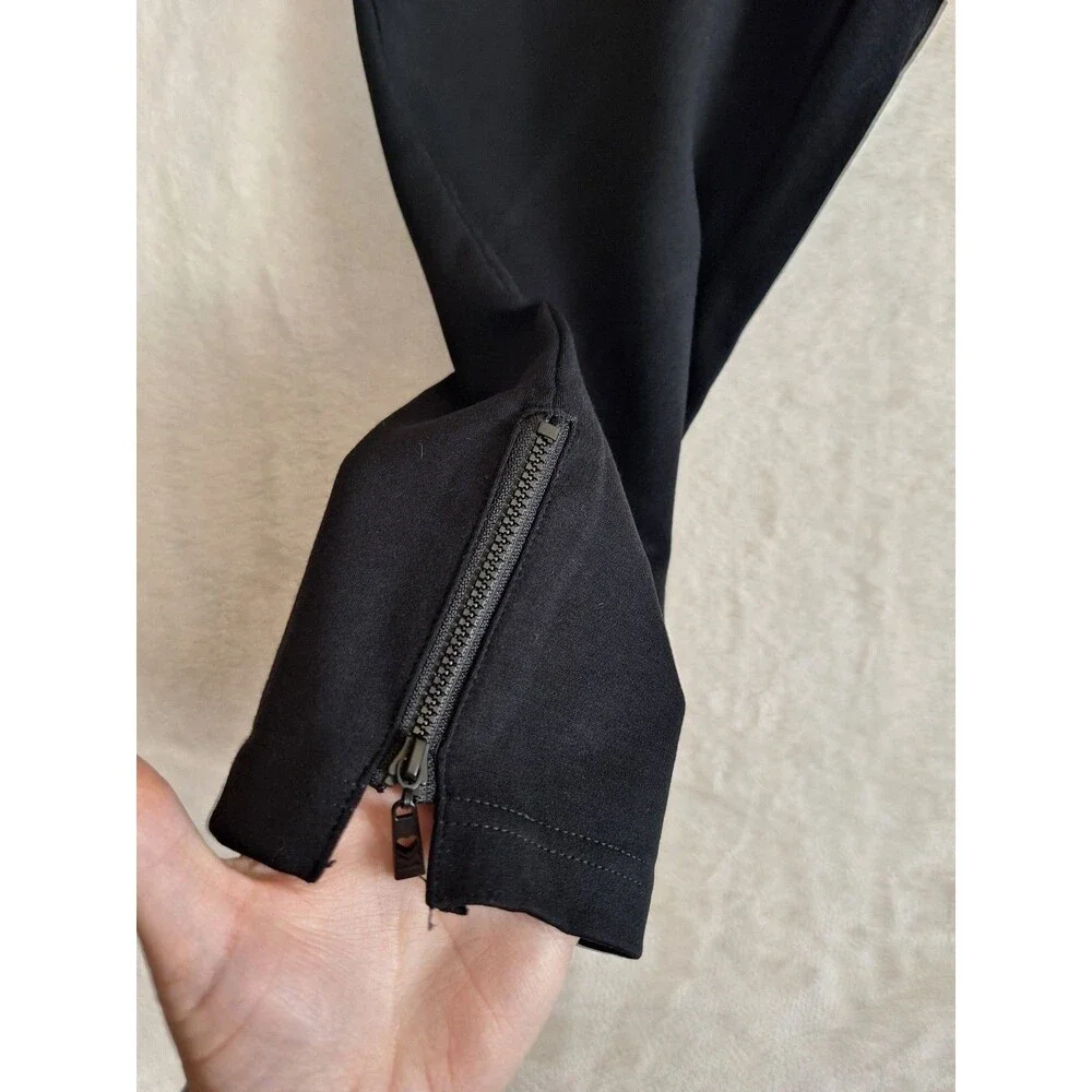 Belle Kim Gravel Petite Crop Ponte Pants Black Womens 10P Pull On Pockets